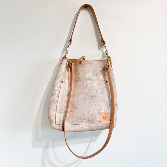 meanwhile back on the farm Handbags - Meanwhile Back on the Farm Birch White Leather Carryall & Crossbody